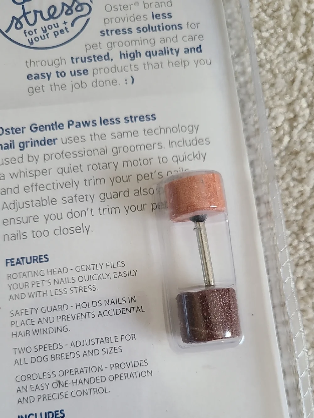 New OSTER Gentle Paws Nail Grinder For Dogs And Cats Never Opened
